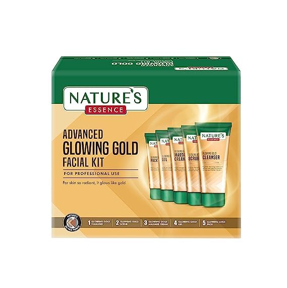 Nature's Essence Advanced Glowing Gold Facial Kit 500gm for Skin so Rediant & No Added Ammonia-picture-39