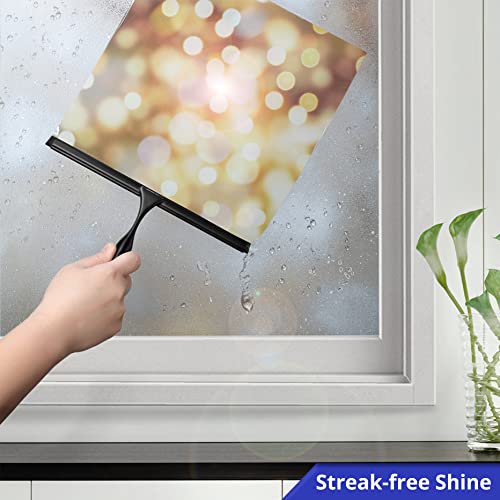Home So Shower Squeegee In Matte Black; Effective Rubber Blade Squeegee For Windows, Glass Shower Doors, Car Windshield, Mirrors, Tile Walls, Kitchen Surfaces And More (Black, 12 Inch) #TOP2