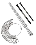 【Matériaux de qualité supérieure】Ce kit de mesure de taille de bague est fabriqué en aluminium robuste et durable de haute qualité. Facile à utiliser, il est doté de graduations précises et d'une finition soignée, vous permettant de mesurer avec précision et facilité différentes tailles de bagues et de trouver celle qui vous convient.