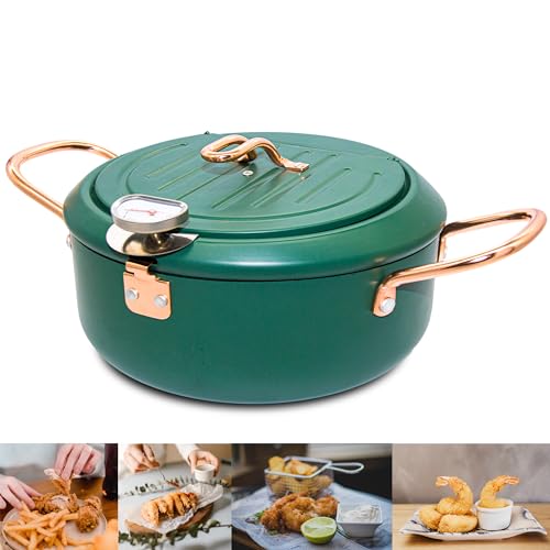 Cyrder Deep Fryer Pot, 4.3L/11 Inch Japanese...