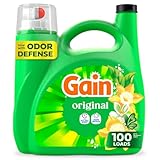 Gain Liquid Laundry Detergent, Original Scent, 154 fl oz, 107 Loads, Freshness + Odor Fighting, High Efficiency Washing Machine Liquid Cleaning Soap