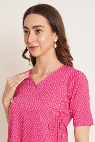 Image of COTLAND Fashions Jaipuri Cotton Angrakha Style Top for Women (Partial Open)