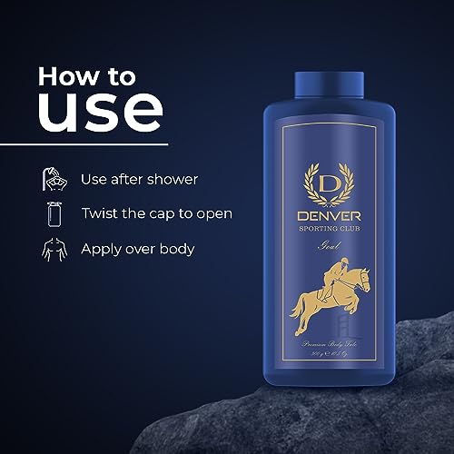 Image of DENVER Goal Talc - 300GM Each (Pack of 2) | Scented Talcum Powder for Men