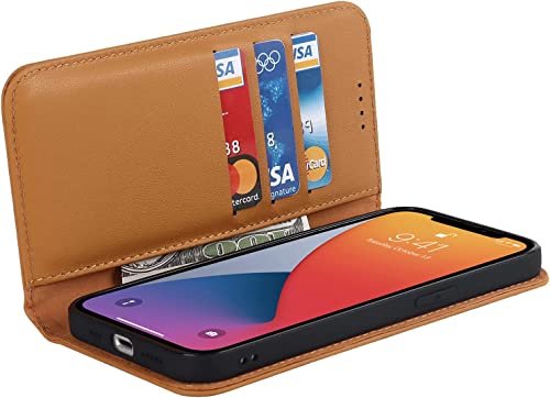 Étui iPhone 13 en cuir véritable marron de style premium - 7
