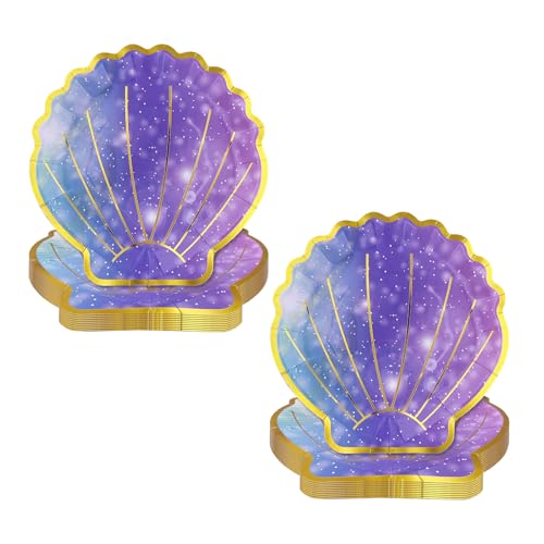 HERKINDNESS 20 Pièces Assiette Carton, 18 × 17,5 cm Assiettes Jetables, Couleur Assiette Anniversaire, pour les Anniversaires, les Fêtes sur le Thème de la Plage et de la Mer