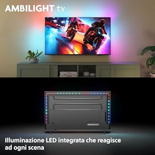 Philips Ambilight 65MLED920 Mini LED 4K Smart TV - Display 65’’ con processore P5 Perfect Picture Ultra HD, Titan OS, Dolby Vision e Dolby Atmos Sound