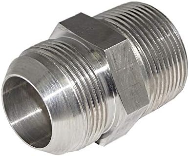 RFS Stainless Steel JIC Flared Tube Fitting, Straight, 1 1/4" Tube OD JIC Male x 1 1/4" NPT Male