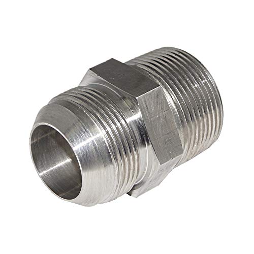 Rfs Stainless Steel Jic Flared Tube Fitting, Straight, 1 1/4" Tube Od Jic Male X 1 1/4" Npt Male #TOP1