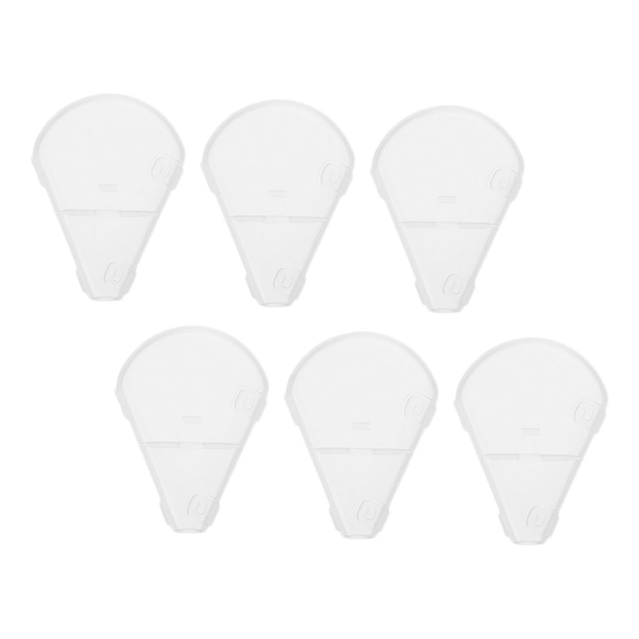 minkissy 6pcs Fan-shaped Makeup Brush Covers Large Protection for Travel Daily Use Save Space Abs Material Portable for Artists