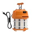 HYPERLITE LED Temporary Work Light 60W 7500LM 200W HID/HPS 5000K, Portable Hanging Construction Light with Stainless Steel Safety Guard and Sturdy Hook for Job Site, Workshop(with an ON/Off Switch)