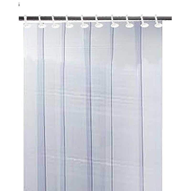 Image of PVC AC Transparent Strip Curtain for Industrial & Commercial Use - Heavy Duty, Anti-Dust, Anti-Insect - Energy Saving - Size: [4.5 ft x 7 ft] 0.50 mm - Clear Vinyl Strip Pack of 1