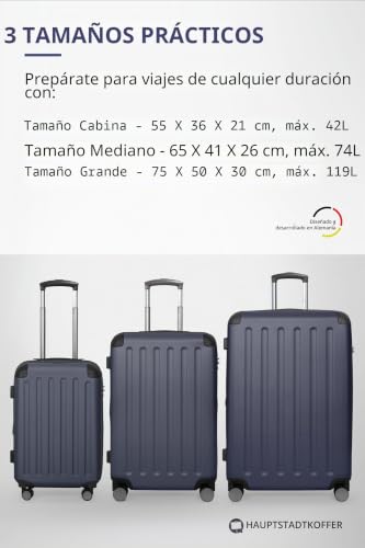 Miniatura 7 de Hauptstadtkoffer Spree, Maleta, 65 Cm, Azul Oscuro
