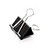 U Brands Binder Clips, Medium 1-1/4-Inch Width, 1/2-Inch Paper Holding Capacity, Black and Silver Steel, 24-Count