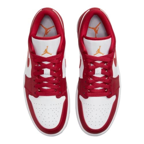Nike Men's Air Jordan 1 Shoes, Cardinal Red/Light Curry-white, 114