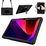 for VASTKING KingPad M10 Tablet Case,Built in Rotating Kickstand/Shoulder Hand Strap Shockproof Kids Case for Nokia T21/TCL Tab Pro 5G(Model: 9198S)/VASTKING KingPad M10 10.36 inch Tablet (Black)