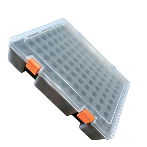 Uqezagpa Soporte de batería resistente con diseño resistente que almacena hasta 100 pilas AA y pequeñas almacenamiento de batería perfectamente compacto