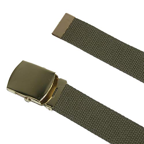CTM Kids' Cotton Adjustable Belt with Brass Military Buckle (Pack of 2)3