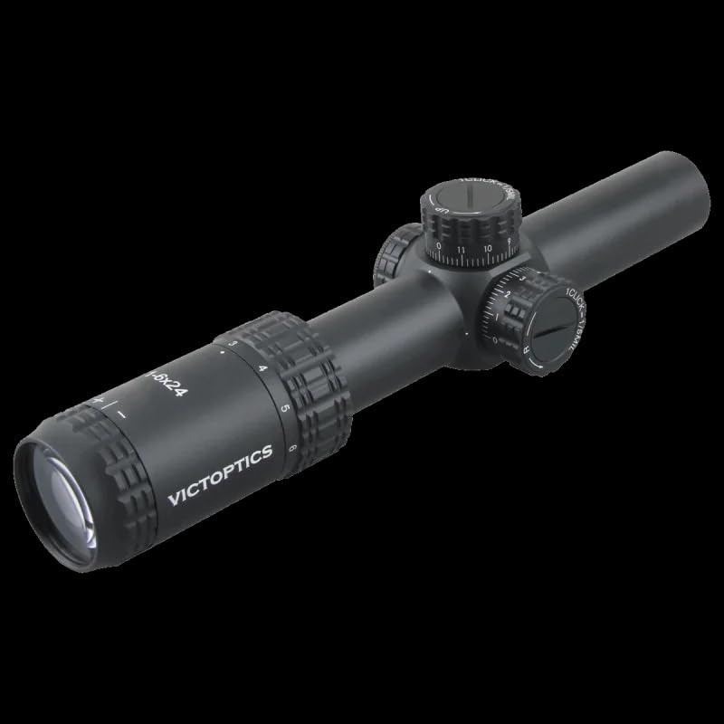 Vict Optics Mira Telescópica S6 1-6x24 FSP, Retícula Iluminada Roja y Verde, 30mm, Resistente al Agua