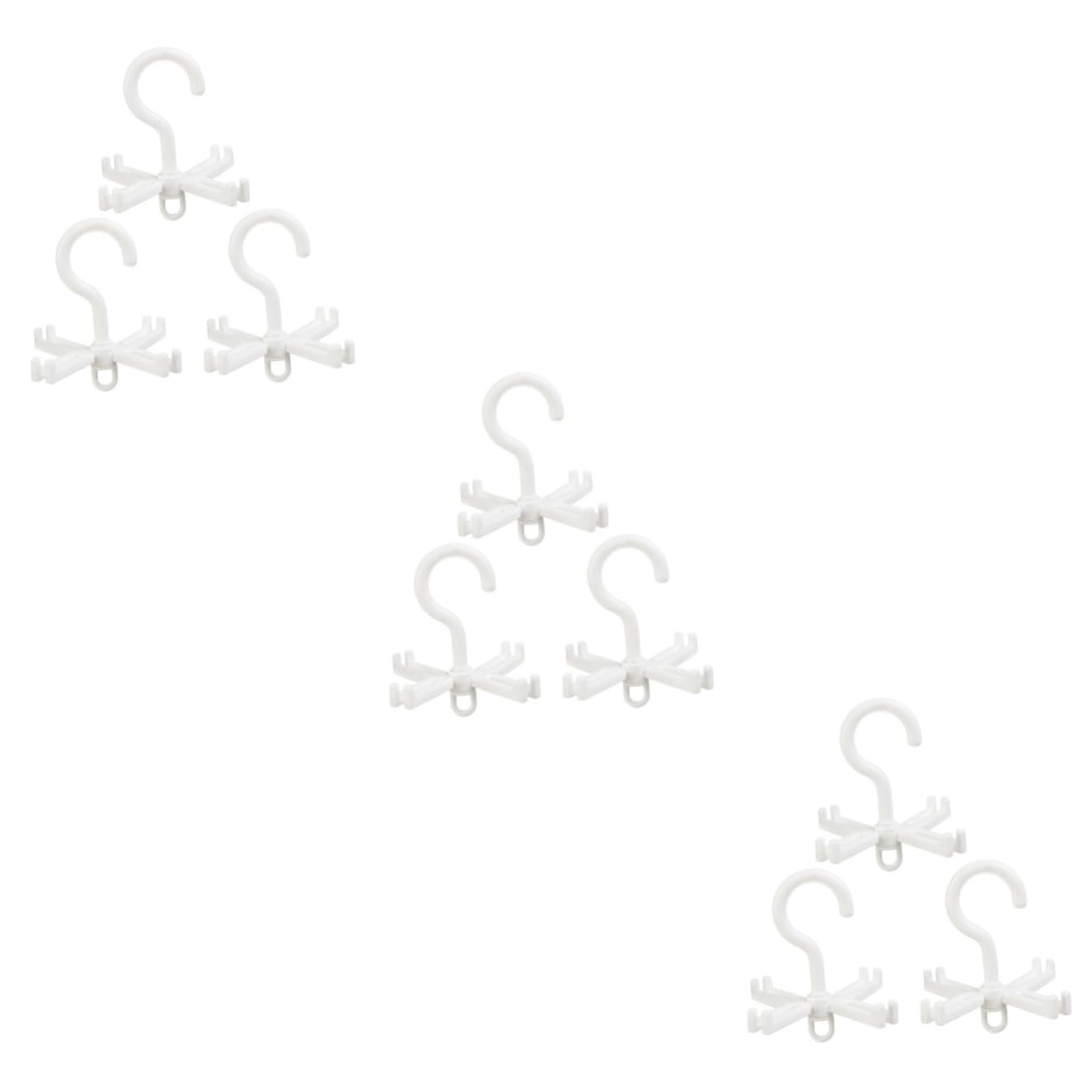 Ciieeo 3sets Rotatable Item Rack Multi Purpose Hanger for Clothes Scarves Handbags Space Saving Laundry Drying Rack Design for Home Organization 3pcs*3