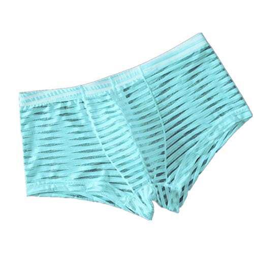 Kwelt Hommes Boxer Shorts Maille Voir à Travers Shorts caleçons Sexy Voir à Travers la Glace sous-vêtements en Soie Lingerie sous-vêtements rétro Shorts Cover