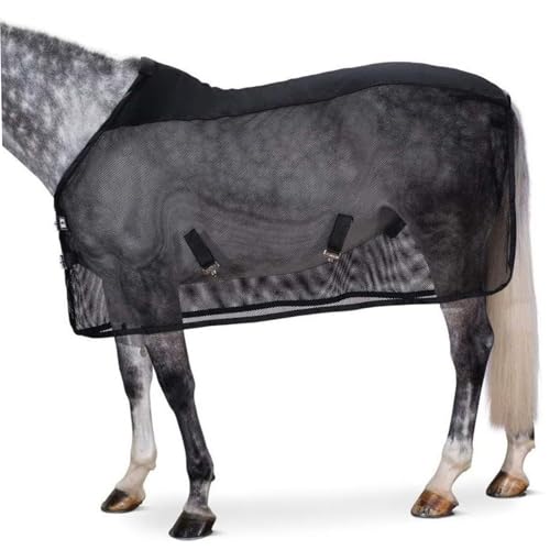 Manta Mosquitera Ajustable Para Caballos, Protección Uv Y Malla Transpirable Para Caballos Reales, Manta Mosquitera Con Hebilla, Exterior Para Reales.