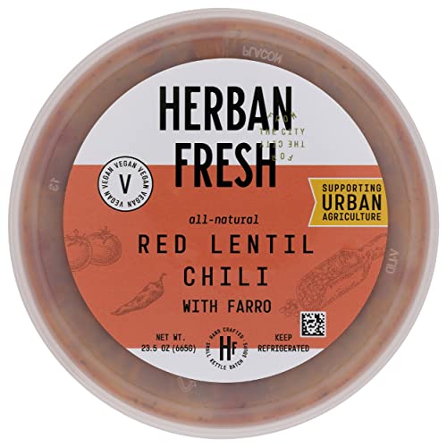 Herban Fresh Red Lentil Chili With Farro, 23.5 Oz #TOP4