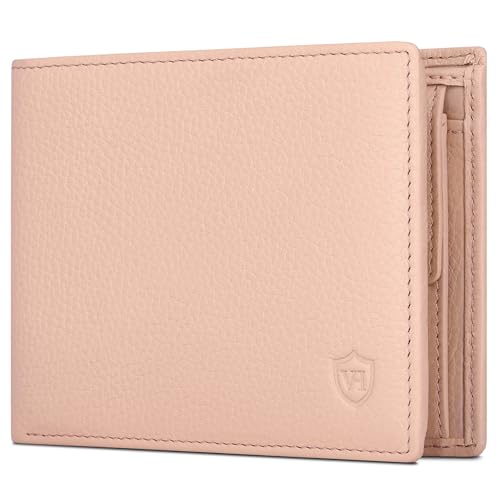 Portefeuille cuir RFID VON HEESEN rose protection blocage données