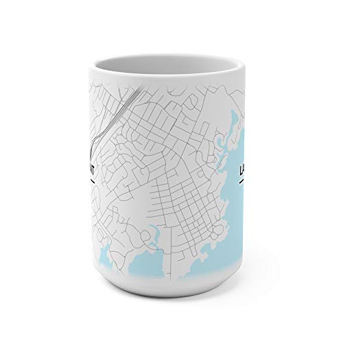 Mug Mapa Larchmont Nueva York 15 oz miniatura 2