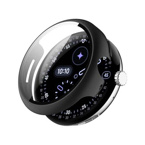 AiMaoo Google Pixel Watch 4 45mm Ή P[X KXtB ی Jo[ d|PCf ̉ ϏՌ h~ ϐFh~ SʃJo[ Sʕی X}[gEHb` Pixel Watch 4 45mm p (ub