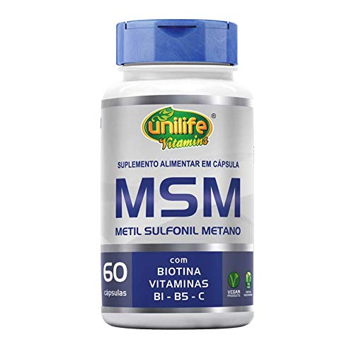 Kit 2 MSM Metil Sufonil Metano + Biotina e Vitamina Unilife 60 cápsulas