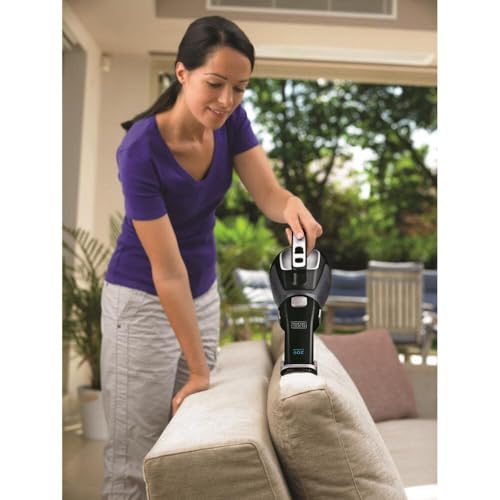BLACK+DECKER dustbuster 20V Hand Vacuum Cordless Rechargeable, Car Vacuum Portable, Powerful Suction AdvancedClean Hand Vac with Extendible Crevice Tool, Flip-Up Brush and Charging Base (BDH2000L) - image 4