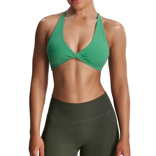 Image of Aoxjox Women's Workout Sports Bras Fitness Metamorph Sienna Twist Bra Yoga Crop Tank