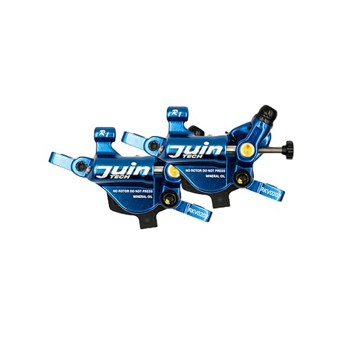 Juin R1 Hybrid Hydraulic Disc Brake Caliper, Mechanical/Hydraulic Disc Brake Kit, Blue