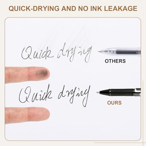PATIKIL Bolígrafo Gel Borrable 0.5mm Paquete 24 Unidades Negro miniatura 4