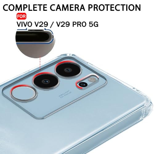 Image of TheGiftKart Back Cover Soft Case for Vivo V29 / V29 Pro 5G | Best Camera Protection | Inbuilt Dust Plugs & Anti-Slip Grip | Ultra Clear Slim Back Cover Case for Vivo V29 / V29 Pro 5G (Transparent)
