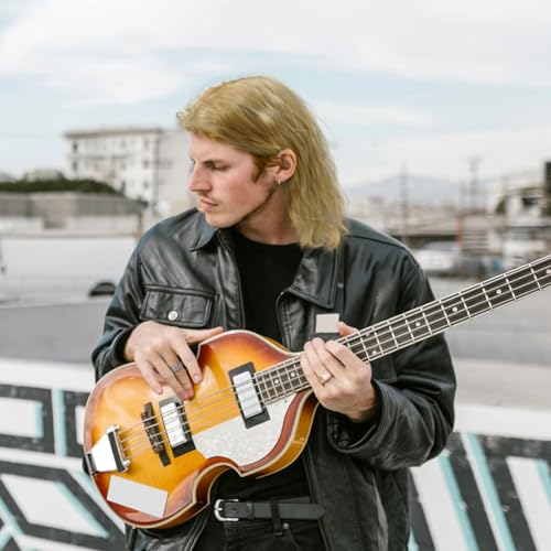 TSHAOUN Mens Blonde Wig Mid Length Curly Hair, Mens Wig for Adult, 16’’/40 cm Pop Rocking Dude Wigs for Men, Handsome Mens Cosplay Wigs for 70s 80s Fancy Dress Daily Costume Party Halloween (Blonde) - Image 6