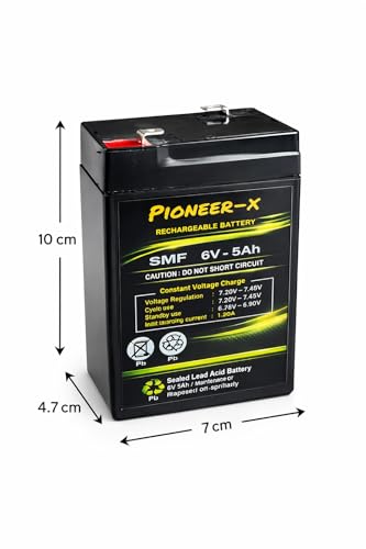 Image of Px 6 Volt 5 Ampere Rechargeable Battery 6V 5Ah |Toy car|Weighing Machine|Small Solar Applications|Emergency Light