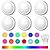 SEMSMOKS Puck Lights with Remote Control, Battery Operated LED Push Lights Wireless, 13 Color RGB - for Closet, Bedroom Wall, Under Cabinet, Battery Powered Puck Lights. Convenient 3M Stick On, 6 Pack