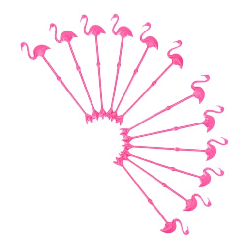 Garneck Flamingo Cocktail Drink Stirring Sticks 12 Pack for Bars Cafés Home Bulk Stirrers