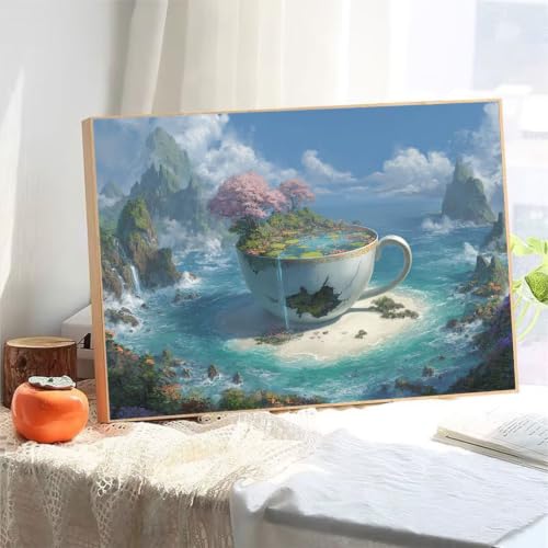 Kit de Broderie au Point de Croix Diamond Painting Rêve Paysage Toile 35x55cm