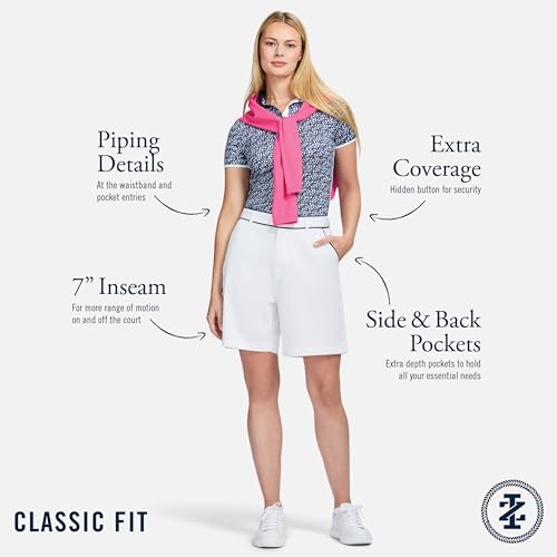 Short de golf femme Izod tissu stretch performance active
