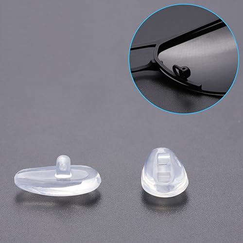 Image of 10 Pairs Replacement Silicone Rubber Nose Pieces Compatible with Oakley Wiretap 2.0 /Wingfold /Wingback SQ /Tincup /Tincup Carbon /Tincup 0.5 Ti /Conductor 6(8) /Deadbolt Sunglass,Clear