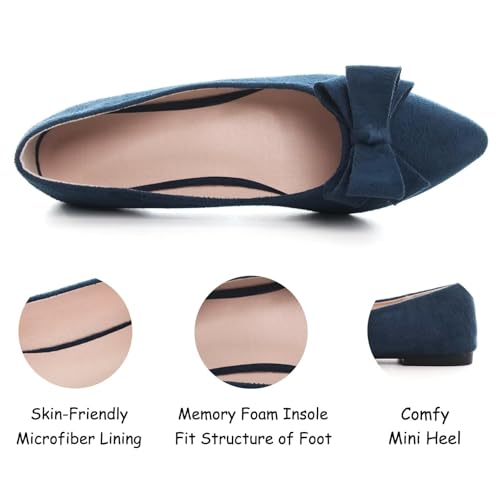 Image of SAILING LU Women's Bow-Knot Pointed Toe Ballet Flats