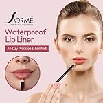 Sorme Cosmetics Smearproof Lipliner in Natural Nude 0.06 oz | Smudgeproof Nude Lip Liner Pencil | High Definition Waterproof Lip Liners for Women | Hydrating Lip Pencil | Matte Lip Pencil Liner Makeup - Image 2