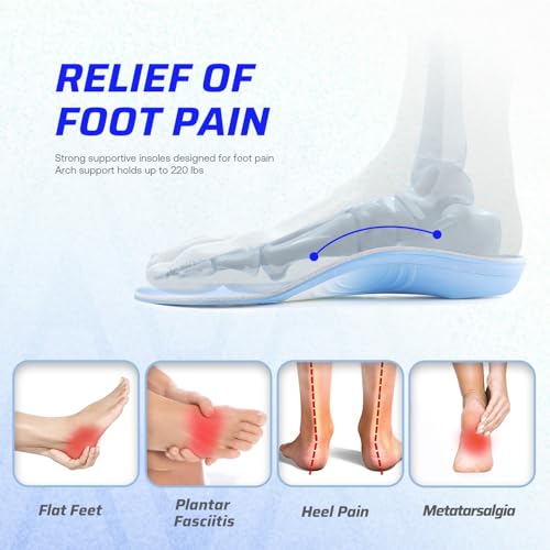 Image of VALSOLE Plantar Fasciitis Relief Insoles - Heavy Duty Arch Support Inserts for Men and Women - All Purpose Orthotic Insoles for Foot Pain Relief - Comfort Insert for Work, Walking, Hiking