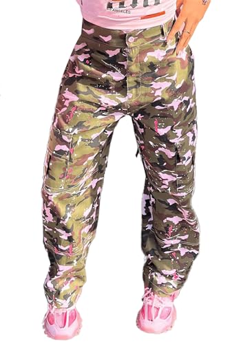 Amazon.com: Ptorlio Women Camouflage Cargo Pants Army Fatigue High
