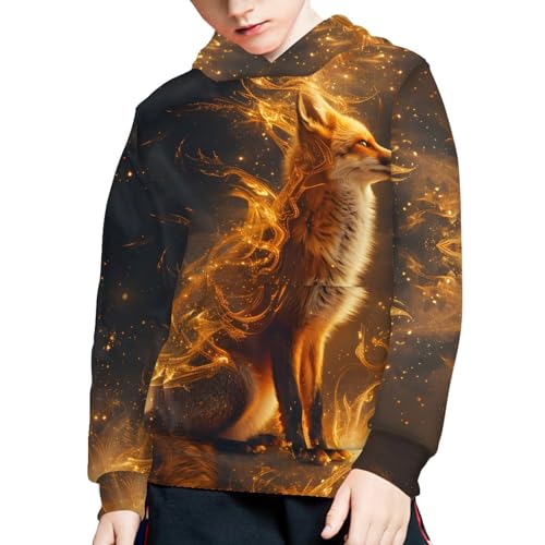 Image of GLUDEAR Teen Boys Girls Novelty Animal Galaxy Hoodies Sweatshirts Pullover