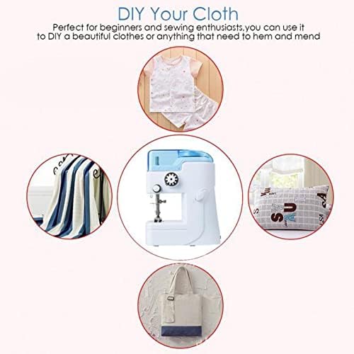 CHICIRIS Mini Sewing Machine, Small Kids Sewing Machine Portable Electric Sew Machine Stitching Machine Kit for Children Beginners, 5.1 X 3.1 X 6.2
