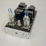 HiFi Class A 4W*2 Vacuum Tube Amplifier for 6.3mm Headphone/Speaker, Compatible with Sennheiser HD600 HD650 HD700 HD800 Headphone Amplifier Vacuum Tube Mini Speaker Amplifier (6n2+fu19 Black)