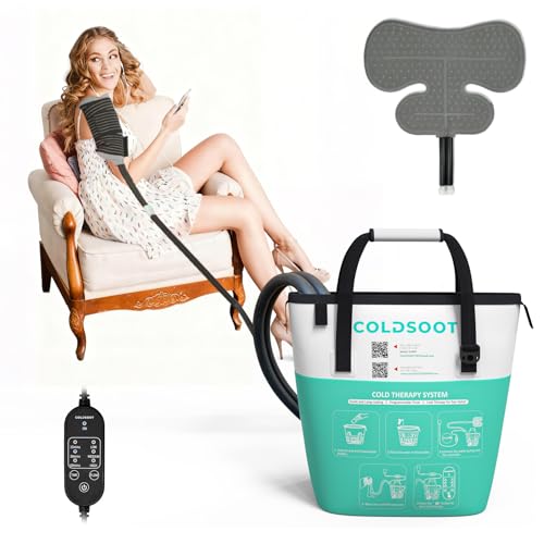 COLDSOOT Cold Therapy Machine for Shoulder with Programmable Timer, Portable Ice Machine for Shoulder After Surgery, Lightweight Replacement Recovery System, Cryotherapy Pain Relief w/Compression Pad